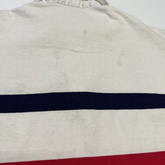 Gant Rugger Long Sleeve Rugby Shirt Mens Medium White Striped Collared VTG USA - Picture 10 of 14